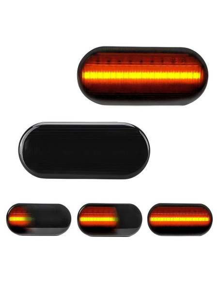 Luz de Señal de Giro LED HAHLOMEI Lente Ahumada para VW y Ford