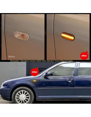 Luz de Señal de Giro LED HAHLOMEI Lente Ahumada para VW y Ford