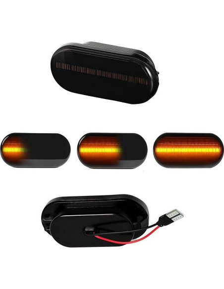 Luz de Señal de Giro LED HAHLOMEI Lente Ahumada para VW y Ford