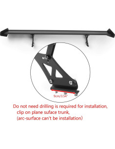 Spoiler Trasero Ajustable Areyourshop 134.62 cm Aluminio Negro 2