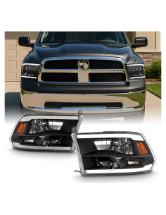 Faros Negros LED DRL AKKON para Dodge Ram 1500/2500/3500 2009-2018