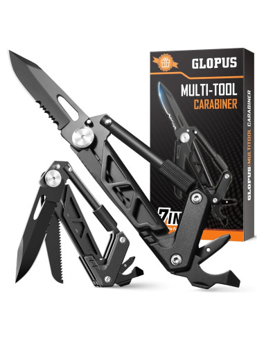 Multiherramienta GLOPUS 6 en 1 con mosquetón y cuchillo