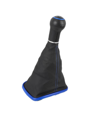 Perilla de Cambio 5 Velocidades TUCKBOLD Azul Cuero PVC 12mm