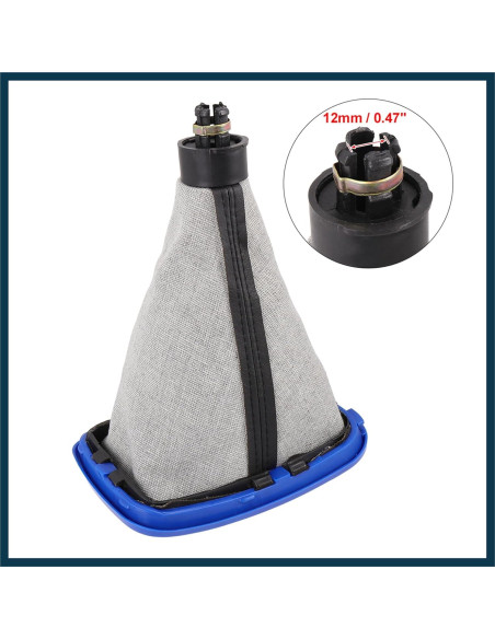 Perilla de Cambio 5 Velocidades TUCKBOLD Azul Cuero PVC 12mm