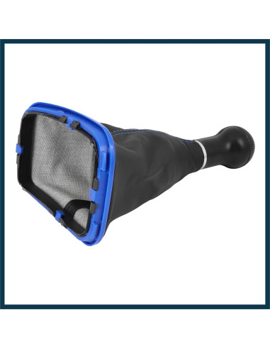 Perilla de Cambio 5 Velocidades TUCKBOLD Azul Cuero PVC 12mm