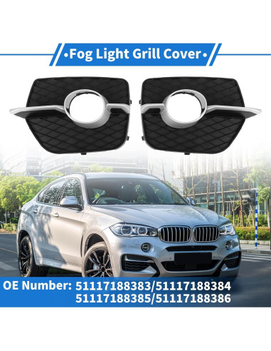 Juego de Rejilla de Luz Antiniebla VekAuto para BMW X6 2008-2014