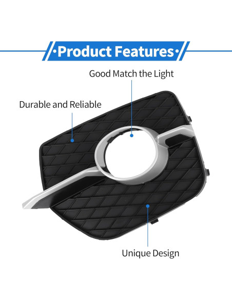 Juego de Rejilla de Luz Antiniebla VekAuto para BMW X6 2008-2014