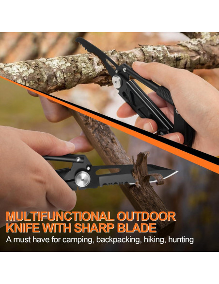 Multiherramienta GLOPUS 6 en 1 con mosquetón y cuchillo