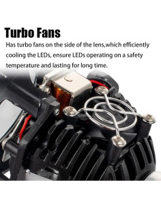 Lente de Proyector HDYEGIOU 3.0" con Ojos de Ángel Amarillos 2