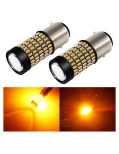 Bombillas LED de Señal de Giro PHINLION 1157 Amarillo Ámbar - Paquete de 2