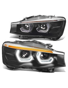 Faros Proyector LED Secuencial DNA MOTORING HL-3D-X3-BK