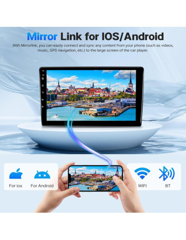 Estéreo de Coche Leadfan para Honda Civic 2013-2017, 9" Carplay