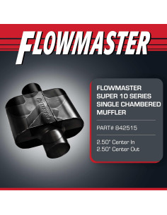 Silenciador Flowmaster Super 10 2.5" Acero Inoxidable 409 2