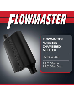 Silenciador Flowmaster Serie 40 2.25" Entrada/Salida Desplazada 2