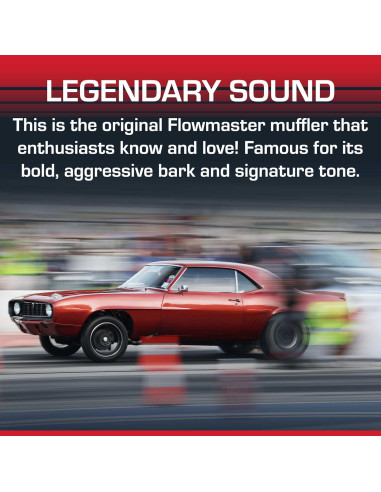 Silenciador Flowmaster Serie 40 2.25" Entrada/Salida Desplazada