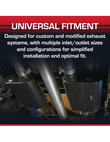 Silenciador Flowmaster Serie 40 2.25" Entrada/Salida Desplazada