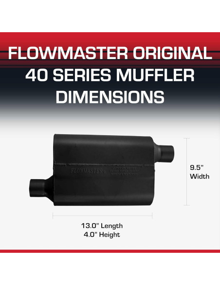 Silenciador Flowmaster Serie 40 2.25" Entrada/Salida Desplazada