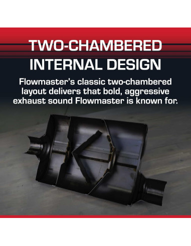 Silenciador Flowmaster Serie 40 2.25" Entrada/Salida Desplazada