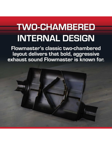 Silenciador Flowmaster Serie 40 2.25" Entrada/Salida Desplazada