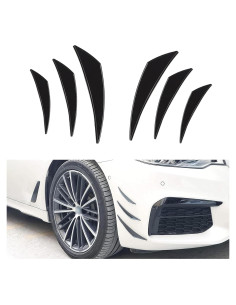 Kit de Spoilers para Autos MLY 6 Piezas Anticolisión Negro