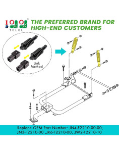 Amortiguador trasero 10L0L para carrito de golf Yamaha G29/G14/G16/G19/G20/G22 2