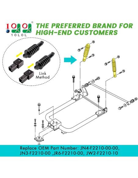 Amortiguador trasero 10L0L para carrito de golf Yamaha G29/G14/G16/G19/G20/G22