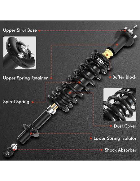 Amortiguador Trasero y Resorte A-Premium para Lexus IS250/IS350