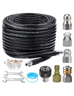 Kit de limpieza de alcantarillado ZOFINE 30.48m 5800PSI