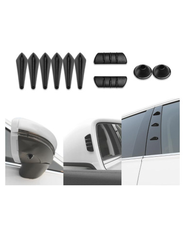 Kit de Spoiler Reducido de Viento Zufoty 10 Piezas ABS Universal