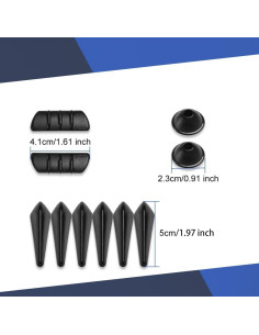 Kit de Spoiler Reducido de Viento Zufoty 10 Piezas ABS Universal 2