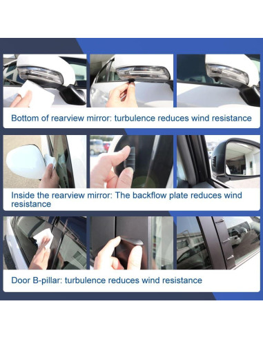 Kit de Spoiler Reducido de Viento Zufoty 10 Piezas ABS Universal