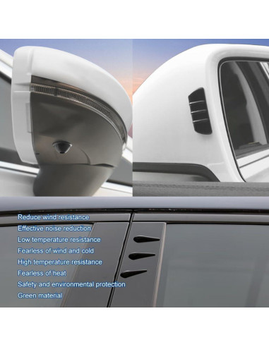 Kit de Spoiler Reducido de Viento Zufoty 10 Piezas ABS Universal