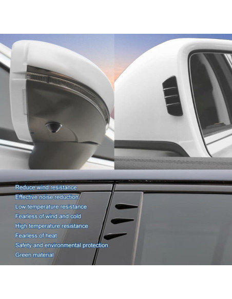 Kit de Spoiler Reducido de Viento Zufoty 10 Piezas ABS Universal