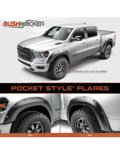 Guardabarros Bushwacker Estilo Pocket para Volkswagen Amarok 2011-2016 2