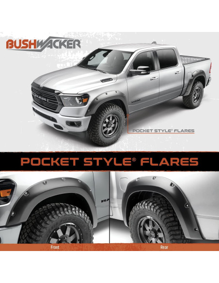 Guardabarros Bushwacker Estilo Pocket para Volkswagen Amarok 2011-2016