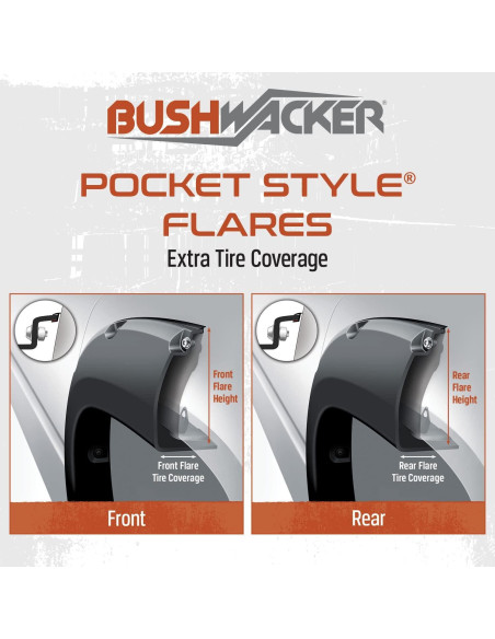 Guardabarros Bushwacker Estilo Pocket para Volkswagen Amarok 2011-2016