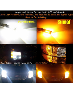 Bombillas LED Switchback T25 3157 3457 Alla 6000K Ámbar 2