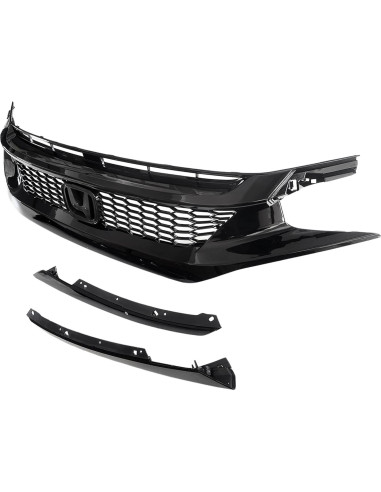 Rejilla del Capó Panal Negra Brillante Honda Civic 2016-2018