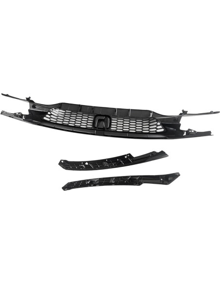 Rejilla del Capó Panal Negra Brillante Honda Civic 2016-2018