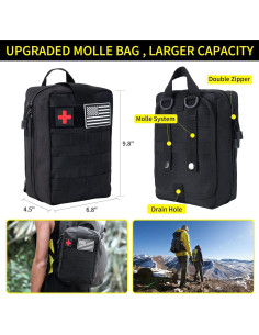 Kit de Supervivencia y Primeros Auxilios 160 Pcs Kleclcw 2