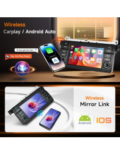 Estéreo de Coche Driauto 7" Android 15 para BMW 3 E46 2