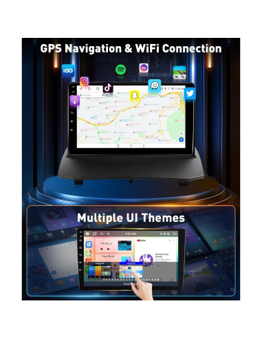 Estéreo de Coche Leadfan para Ford Fiesta 2009-2014, Pantalla 9"