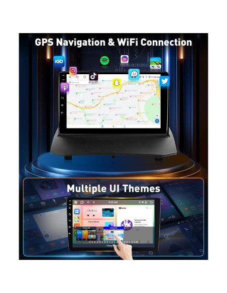 Estéreo de Coche Leadfan para Ford Fiesta 2009-2014, Pantalla 9"