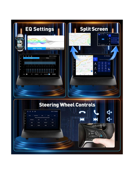 Estéreo de Coche Leadfan para Ford Fiesta 2009-2014, Pantalla 9"