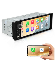 Estéreo de Coche AINAVIGO 6.36" Una DIN CarPlay Android Auto