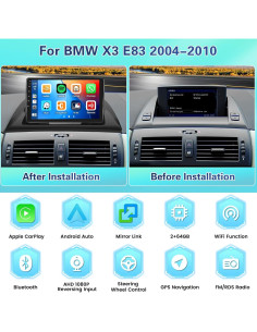 Estéreo Android 9" Fuluku para BMW X3 E83 2004-2010 2+64GB 2