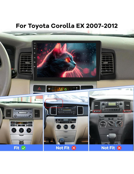 Radio Android EKAT 2+64GB para Toyota Corolla EX 2007-2012