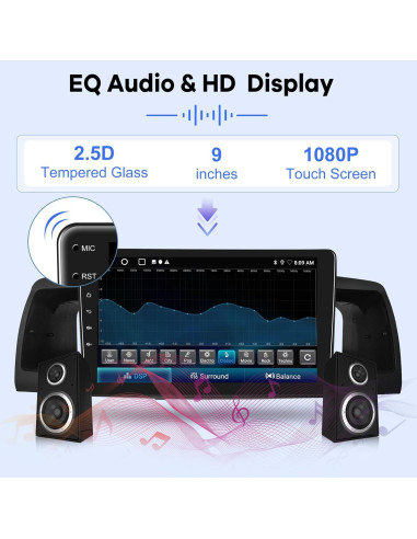 Radio Android EKAT 2+64GB para Toyota Corolla EX 2007-2012