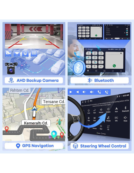 Radio Android EKAT 2+64GB para Toyota Corolla EX 2007-2012