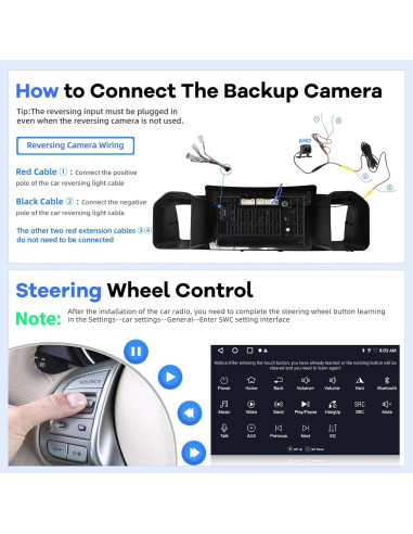 Radio Android EKAT 2+64GB para Toyota Corolla EX 2007-2012